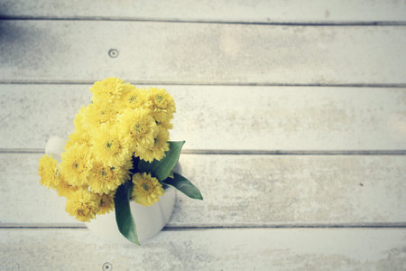 Gerbera flowers with vaseの写真素材