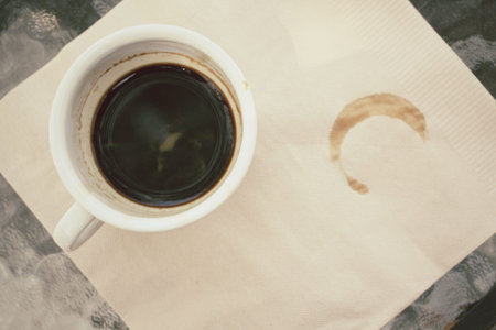 Stain of coffee