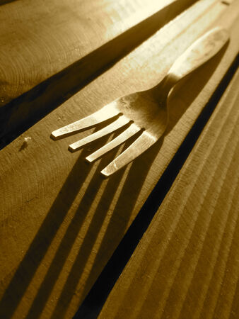 Fork with shadowの写真素材