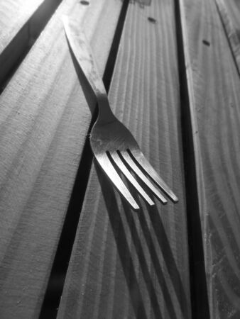 Fork with shadowの写真素材