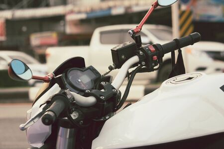 Motorcycle on the roadの写真素材