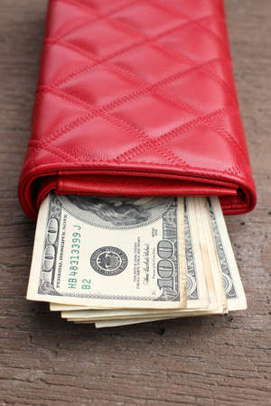 Dollars in walletの写真素材