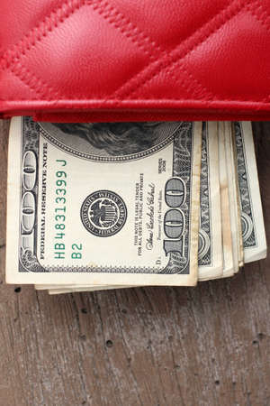 Dollars in walletの写真素材