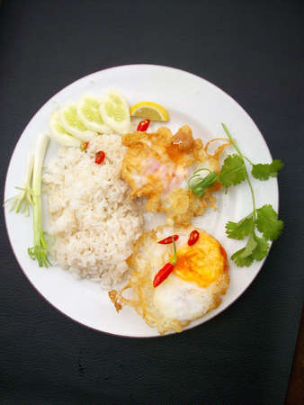 Rice with eggの写真素材