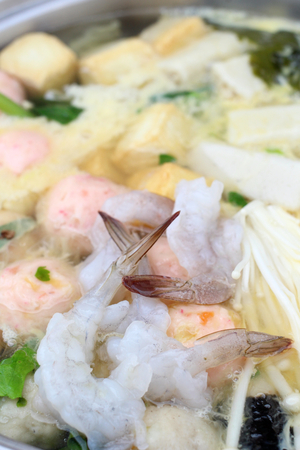 Sukiyaki on the potの写真素材