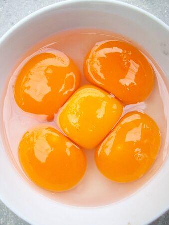 Eggs in a bowlの写真素材