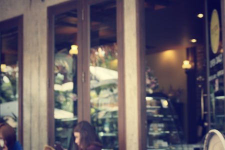 Blurred of restaurantの写真素材