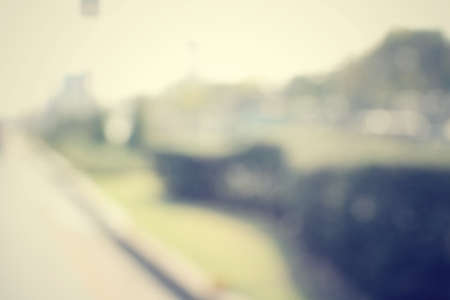 Blurred of car on roadの写真素材