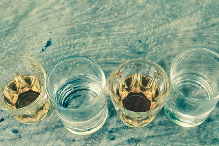 Hot tea with water drink