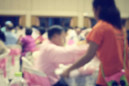 Blurred of restaurantの写真素材