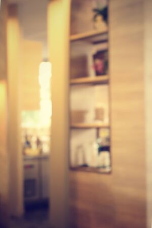 Blurred of restaurantの写真素材