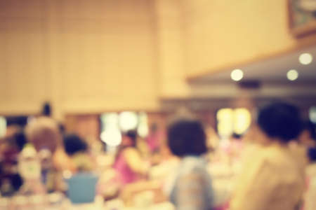 Blurred of restaurantの写真素材