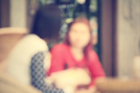 Blurred of restaurantの写真素材