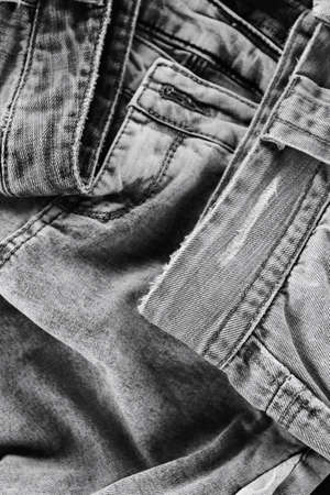Stack of jeansの写真素材