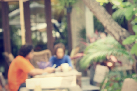 Blurred of restaurantの写真素材