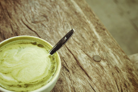 Green tea and milk