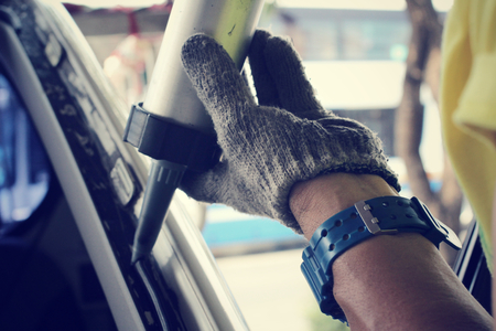 Windshield repairの写真素材