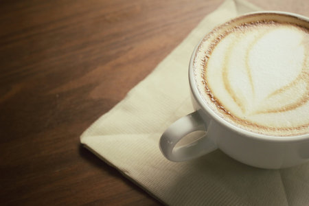 Vintage latte art coffee
