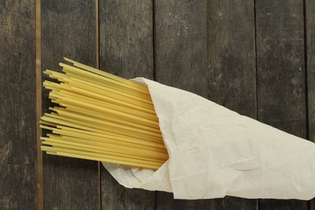 Raw spaghettiの写真素材