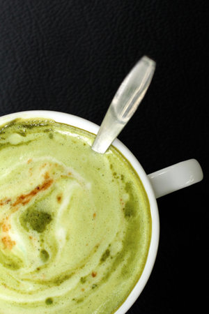 Green tea and milk