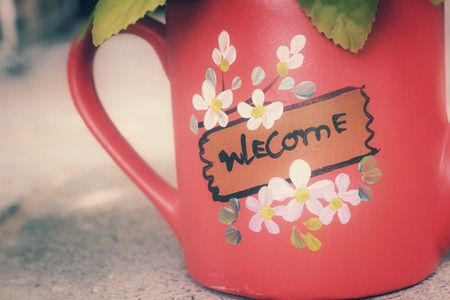 Vintage welcome signの写真素材