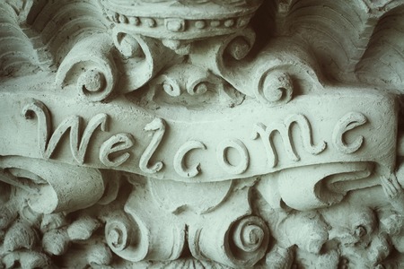 Vintage welcome signboardの写真素材