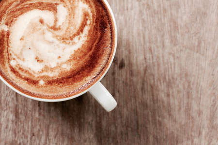 Vintage latte coffeeの写真素材