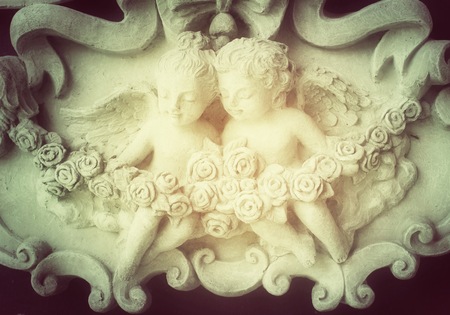 Vintage cupid sculptureの写真素材