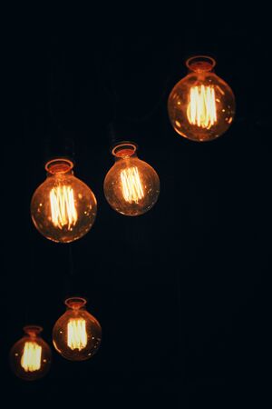 Vintage light bulbの写真素材