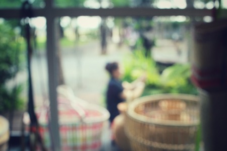 Blurred of shopping mallの写真素材