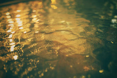 Blurred of frosted glass at nightの写真素材