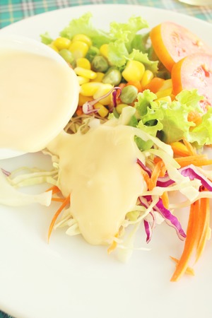 Salad with mayonnaiseの写真素材