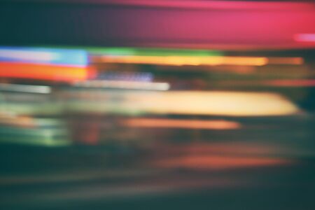 Blurred of city at nightの写真素材