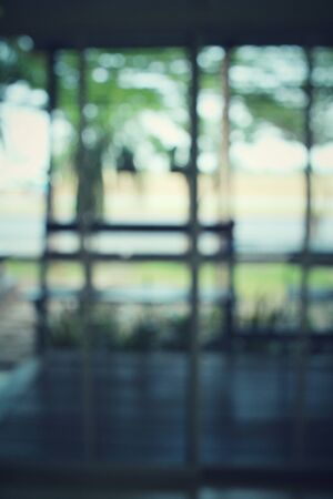 Blurred of restaurantの写真素材