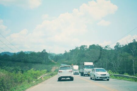 Car on the roadの写真素材