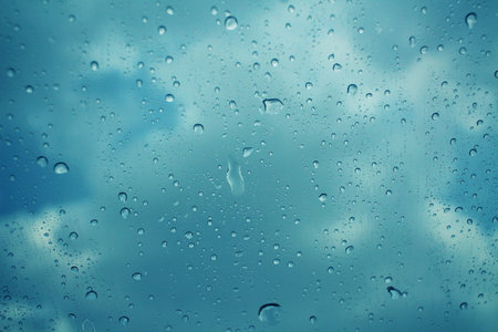 Water drop with sky