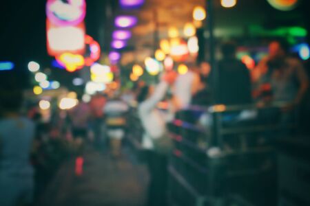 Blurred of bar in night clubの写真素材