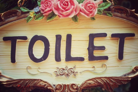 Vintage toilet signの写真素材