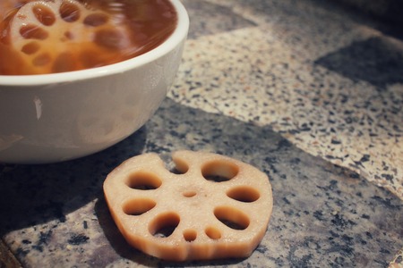 Dessert of lotus rootの写真素材