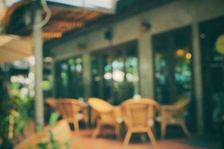 Blurred of restaurantの写真素材