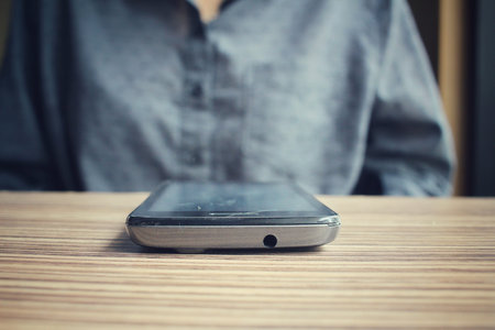 Woman with smart phone