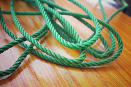 A bundle of plastic rope