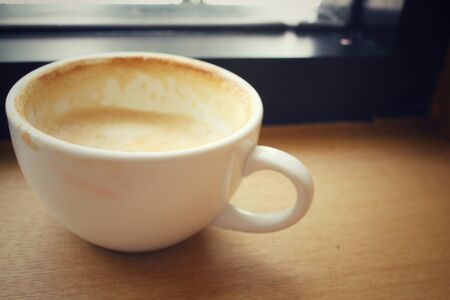 Vintage latte coffeeの写真素材