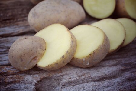 Fresh potatoesの写真素材