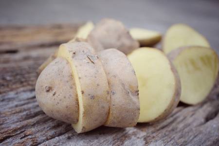 Fresh potatoesの写真素材