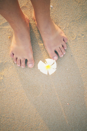 Feet on the beach
