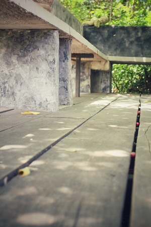 Bench in the parkの写真素材
