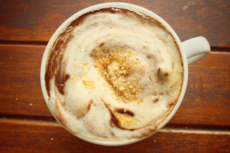 Vintage latte coffee