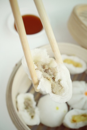 Chinese bun - dim sumの写真素材