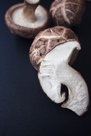 Shiitake mushroomsの写真素材